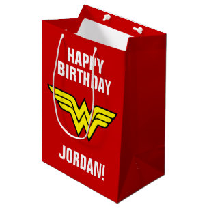 DC-strips Logo Wonder Woman Fijne verjaardag Medium Cadeauzakje