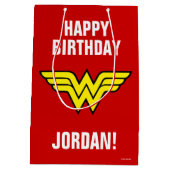 DC-strips | Logo Wonder Woman | Fijne verjaardag Medium Cadeauzakje (Achterkant)