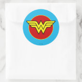 DC-strips | Logo Wonder Woman | Fijne verjaardag Ronde Sticker (Tas)