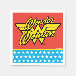 DC-strips | Logo Wonder Woman | Fijne verjaardag Servetten