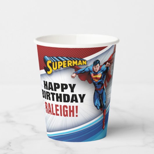 DC-strips | Superman - Birthday Papieren Bekers (Links)