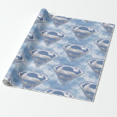 DC-strips | Superman | Cityscape Logo Cadeaupapier (Uitgerold)