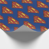 DC-strips | Superman | Grunge Black Logo Cadeaupapier (Hoek)
