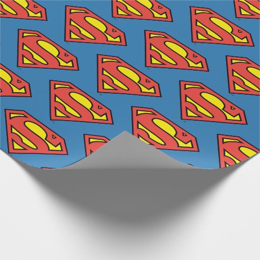 DC-strips | Superman | Klassieke Logo Cadeaupapier (Hoek)