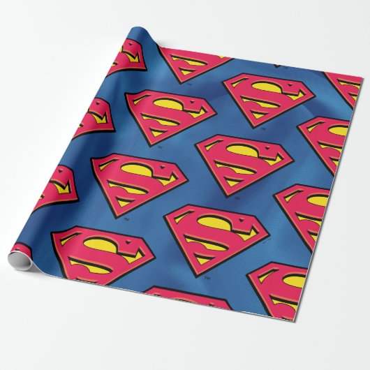 DC-strips | Superman | Klassieke Logo Cadeaupapier (Uitgerold)