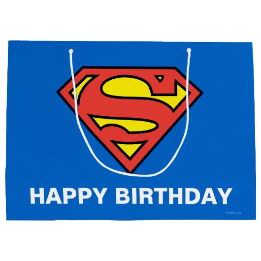 DC-strips | Superman | Klassieke Logo Large Cadeautasje (Achterkant)