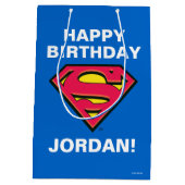 DC-strips | Superman | Klassieke Logo Medium Cadeauzakje (Achterkant)