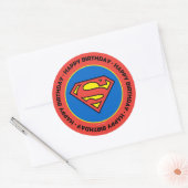 DC-strips | Superman | Klassieke Logo Ronde Sticker (Envelop)