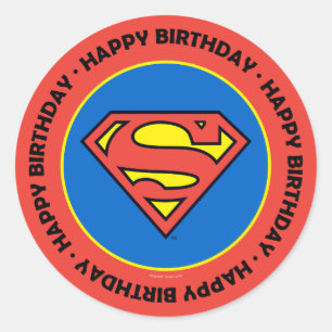 DC-strips   Superman   Klassieke Logo Ronde Sticker