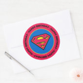 DC-strips | Superman | Klassieke Logo Ronde Sticker (Envelop)