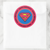 DC-strips | Superman | Klassieke Logo Ronde Sticker (Tas)