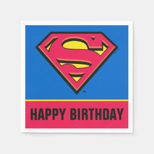 DC-strips   Superman   Klassieke Logo Servetten