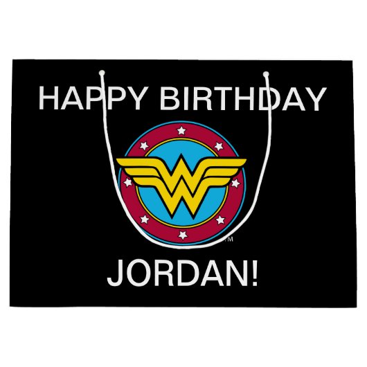 DC-strips | Wonder Woman Circle & Stars Logo Groot Cadeauzakje (Voorkant)