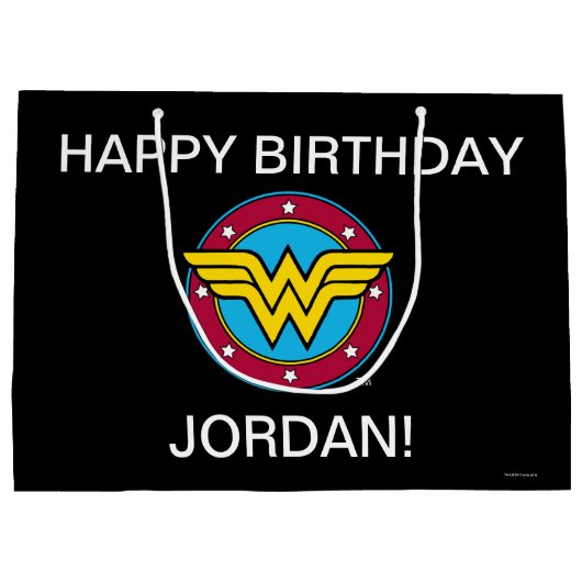 DC-strips | Wonder Woman Circle & Stars Logo Groot Cadeauzakje (Achterkant)