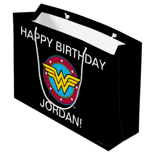 DC-strips | Wonder Woman Circle & Stars Logo Groot Cadeauzakje (Achterkant Gekanteld)