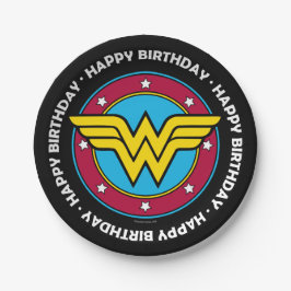 DC-strips | Wonder Woman Circle & Stars Logo Papieren Bordje