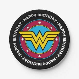 DC-strips Wonder Woman Circle & Stars Logo Papieren Bordje