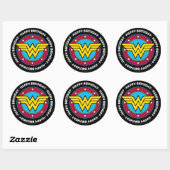 DC-strips | Wonder Woman Circle & Stars Logo Ronde Sticker (Vel)