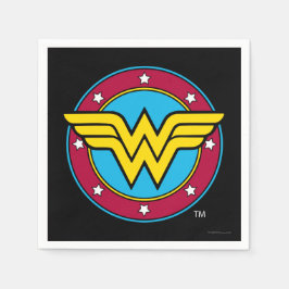 DC-strips | Wonder Woman Circle & Stars Logo Servetten