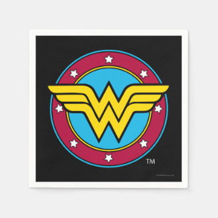 DC-strips   Wonder Woman Circle & Stars Logo Servetten