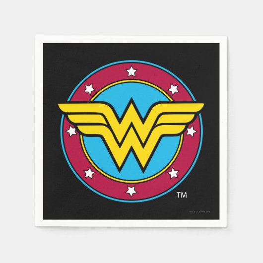 DC-strips | Wonder Woman Circle & Stars Logo Servetten (Voorkant)