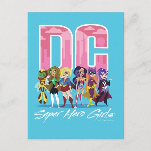 DC Super Hero Girls line-up Briefkaart (Voorkant)