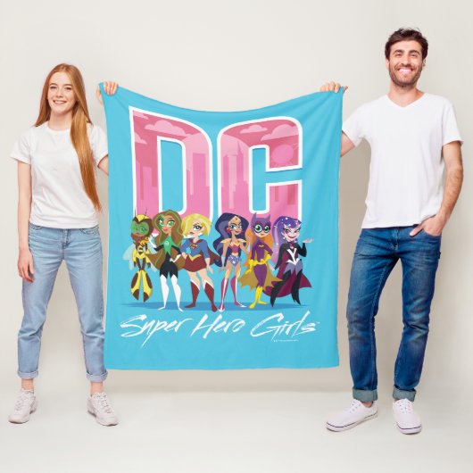 DC Super Hero Girls line-up Fleece Deken (In situ)