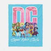 DC Super Hero Girls line-up Fleece Deken (Voorkant)