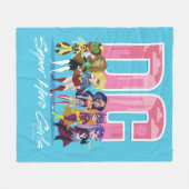 DC Super Hero Girls line-up Fleece Deken (Voorkant (Horizontaal))