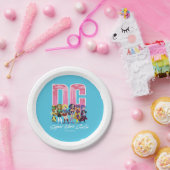 DC Super Hero Girls line-up Papieren Bordje (Feest)