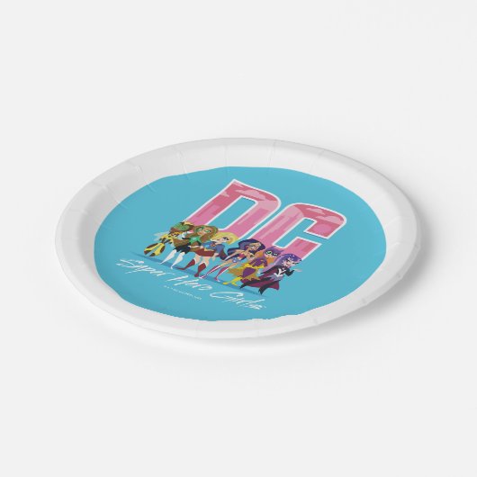 DC Super Hero Girls line-up Papieren Bordje (Gekanteld)