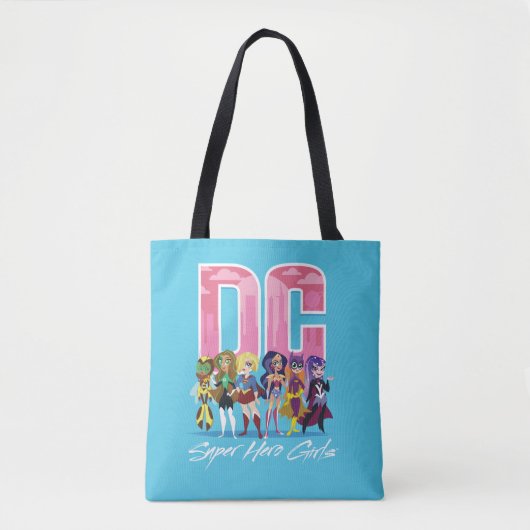 DC Super Hero Girls line-up Tote Bag (Voorkant)