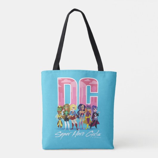 DC Super Hero Girls line-up Tote Bag (Achterkant)