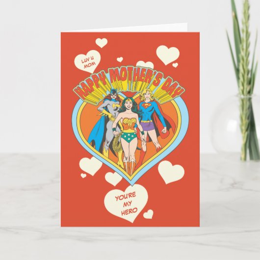 DC Super Hero Girls Moederdag Kaart (Voorkant)