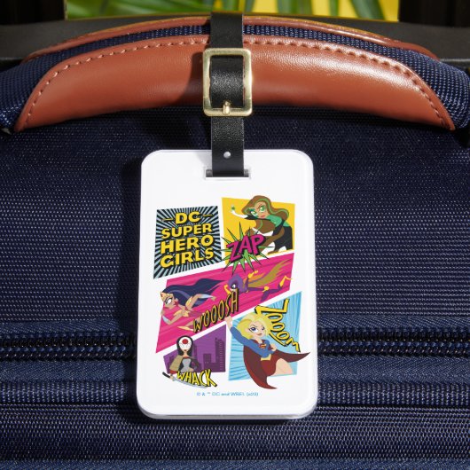 DC Super Hero Meisjes Actie Panelen Bagagelabel (Voorkant Insitu 2)