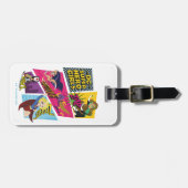 DC Super Hero Meisjes Actie Panelen Bagagelabel (Voorkant horizontaal)