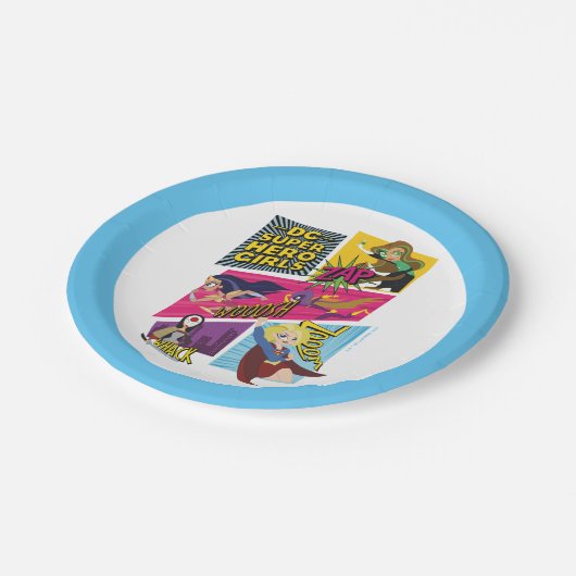 DC Super Hero Meisjes Actie Panelen Papieren Bordje (Gekanteld)