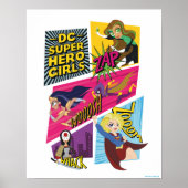 DC Super Hero Meisjes Actie Panelen Poster (Voorkant)