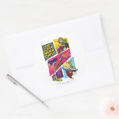 DC Super Hero Meisjes Actie Panelen Ronde Sticker (Envelop)