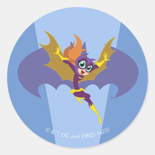 DC Super Hero Meisjes Batgirl Ronde Sticker (Voorkant)