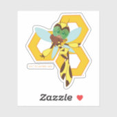 DC Super Hero Meisjes Bumble Bee Sticker (Vel)