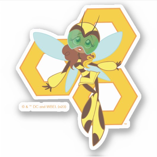 DC Super Hero Meisjes Bumble Bee Sticker (Voorkant)