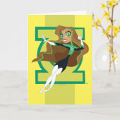 DC Super Hero Meisjes Groene Lantaarn Kaart (Gele Bloem)