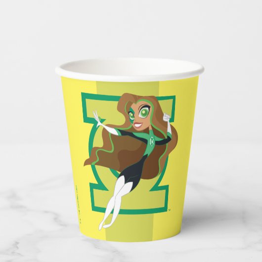 DC Super Hero Meisjes Groene Lantaarn Papieren Bekers (Voorkant)