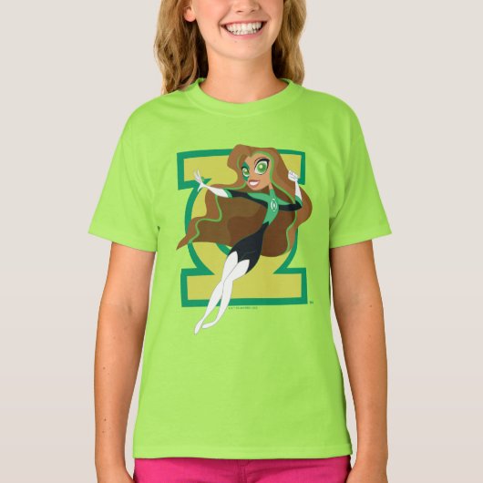 DC Super Hero Meisjes Groene Lantaarn T-shirt (Voorkant)