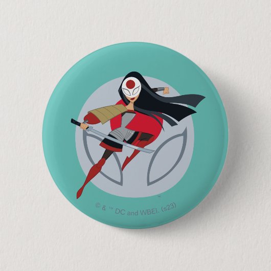 DC Super Hero Meisjes Katana Ronde Button 5,7 Cm (Voorkant)