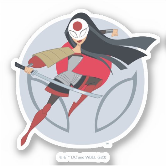 DC Super Hero Meisjes Katana Sticker (Voorkant)