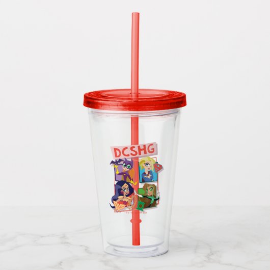 DC Super Hero Meisjes Quartet Acryl Drinkbeker (Voorkant)
