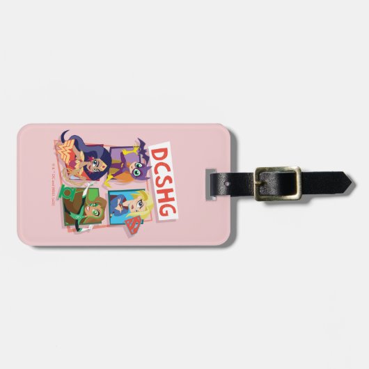 DC Super Hero Meisjes Quartet Bagagelabel (Voorkant horizontaal)