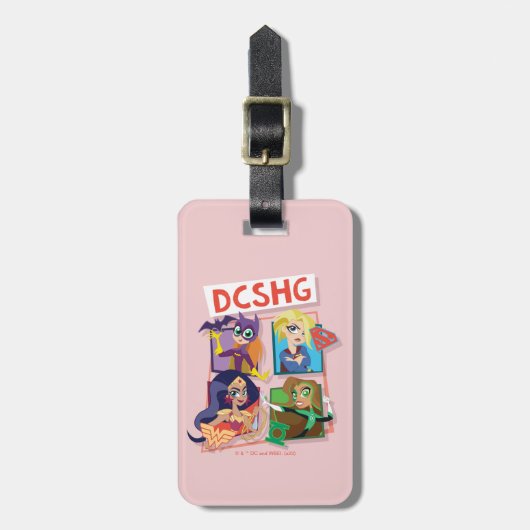 DC Super Hero Meisjes Quartet Bagagelabel (Voorkant verticaal)